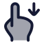 Swipedown icon with duotone rounded style