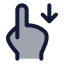 Swipedown icon with duotone standard style