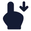 Swipedown icon with solid standard style