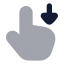 Swipedown icon with bulk rounded style