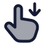 Swipedown icon with duotone rounded style