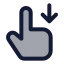 Swipedown icon with duotone standard style