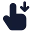 Swipedown icon with solid standard style