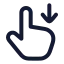Swipedown icon with stroke rounded style
