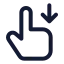 Swipedown icon with stroke standard style