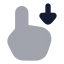 Swipedown icon with bulk rounded style