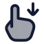 Swipedown icon with duotone rounded style