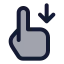Swipedown icon with duotone standard style