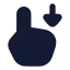 Swipedown icon with solid rounded style