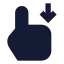 Swipedown icon with solid sharp style