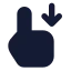 Swipedown icon with solid standard style