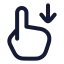 Swipedown icon with stroke rounded style
