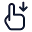 Swipedown icon with stroke standard style