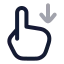 Swipedown icon with twotone rounded style