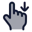 Swipedown icon with duotone rounded style