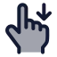 Swipedown icon with duotone standard style