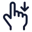 Swipedown icon with stroke standard style