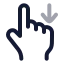 Swipedown icon with twotone rounded style
