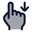 Swipedown icon with duotone rounded style