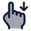 Swipedown icon with duotone standard style