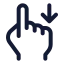 Swipedown icon with stroke standard style