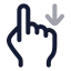 Swipedown icon with twotone rounded style