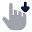 Swipedown icon with bulk rounded style