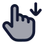 Swipedown icon with duotone rounded style