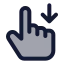 Swipedown icon with duotone standard style