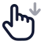 Swipedown icon with twotone rounded style
