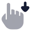 Swipedown icon with bulk rounded style
