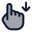 Swipedown icon with duotone rounded style