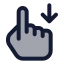 Swipedown icon with duotone standard style