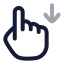 Swipedown icon with twotone rounded style
