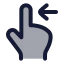Swipeleft icon with duotone rounded style