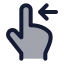 Swipeleft icon with duotone standard style