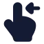 Swipeleft icon with solid rounded style