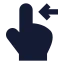 Swipeleft icon with solid sharp style
