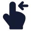 Swipeleft icon with solid standard style