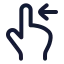 Swipeleft icon with stroke rounded style
