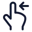 Swipeleft icon with stroke standard style