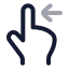 Swipeleft icon with twotone rounded style