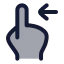 Swipeleft icon with duotone rounded style