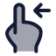 Swipeleft icon with duotone standard style