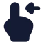 Swipeleft icon with solid rounded style