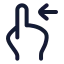 Swipeleft icon with stroke rounded style