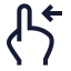 Swipeleft icon with stroke sharp style