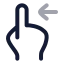 Swipeleft icon with twotone rounded style