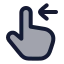 Swipeleft icon with duotone rounded style