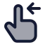 Swipeleft icon with duotone standard style
